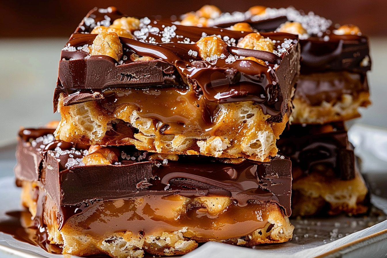 Irresistible Chocolate Caramel Coffee Pretzel Bars Recipe