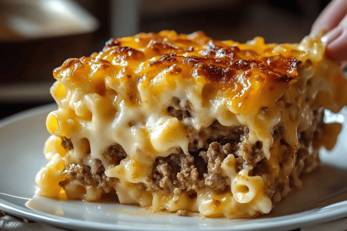 mac and cheese meatloaf bake, meatloaf casserole with mac and cheese