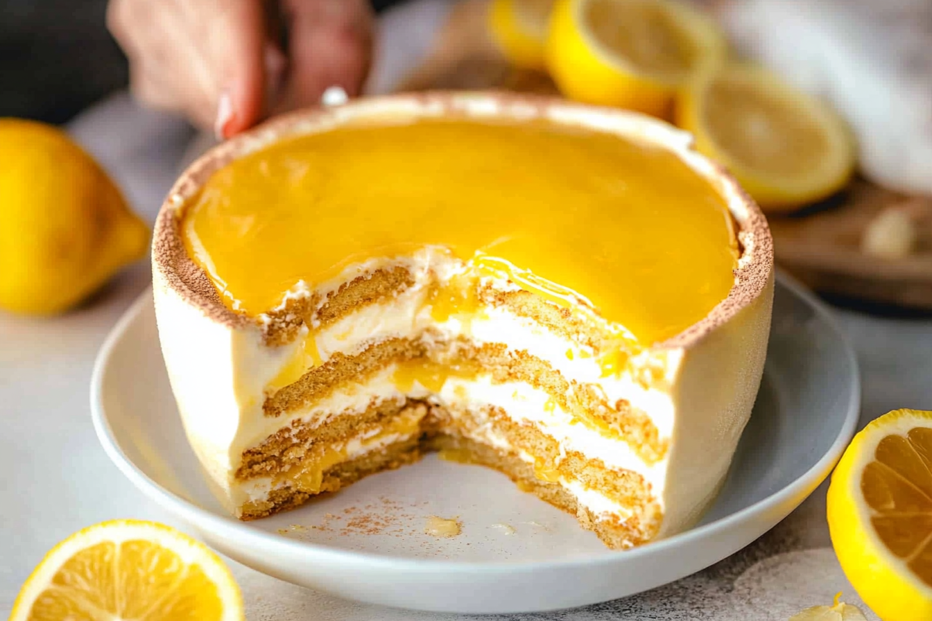 lemon tiramisu recipe, refreshing lemon tiramisu, lemon dessert twist