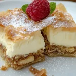 Greek Desserts Galaktoboureko – Traditional Greek custard pie with golden phyllo layers soaked in lemon syrup