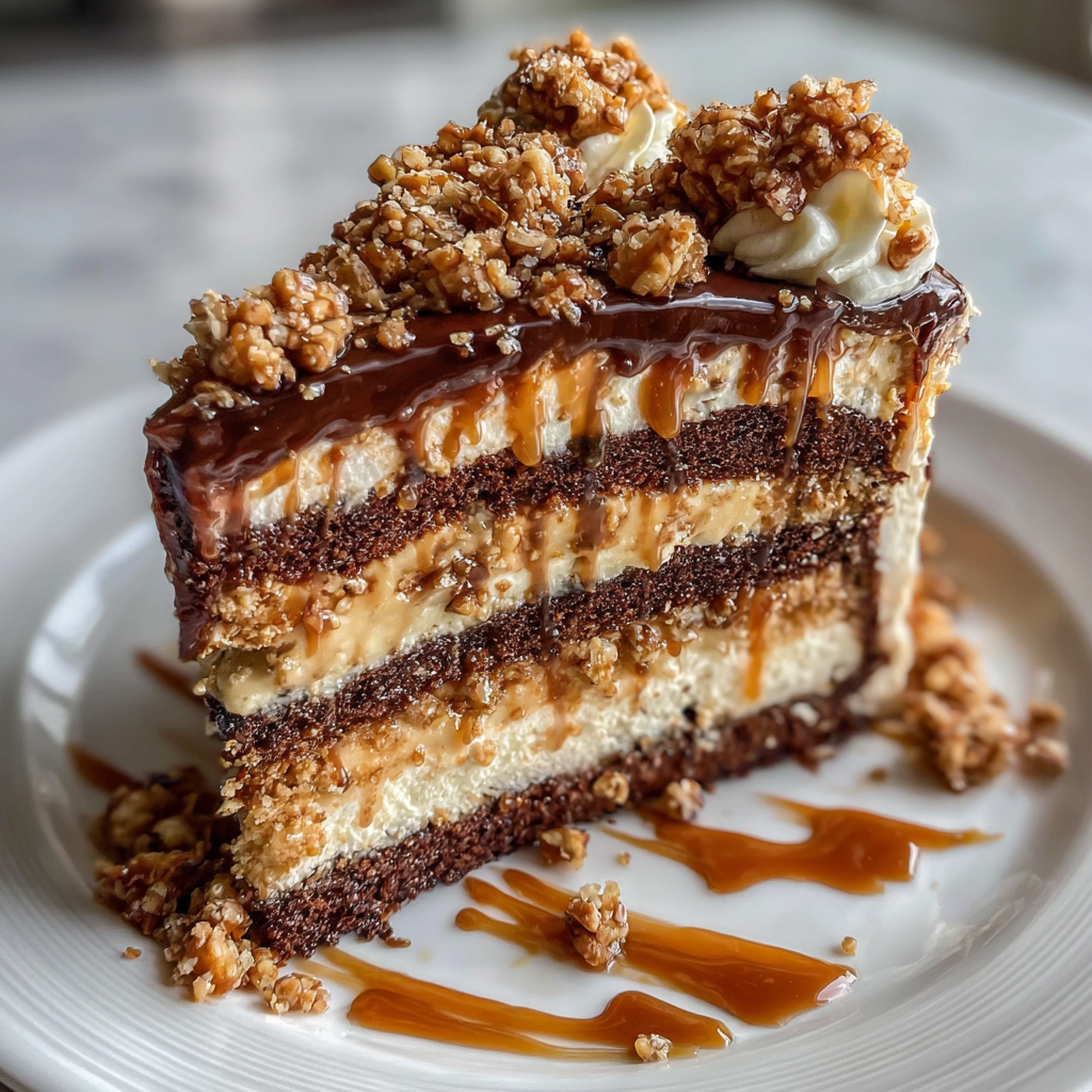 homemade Toffee Crunch Cake in baking dish