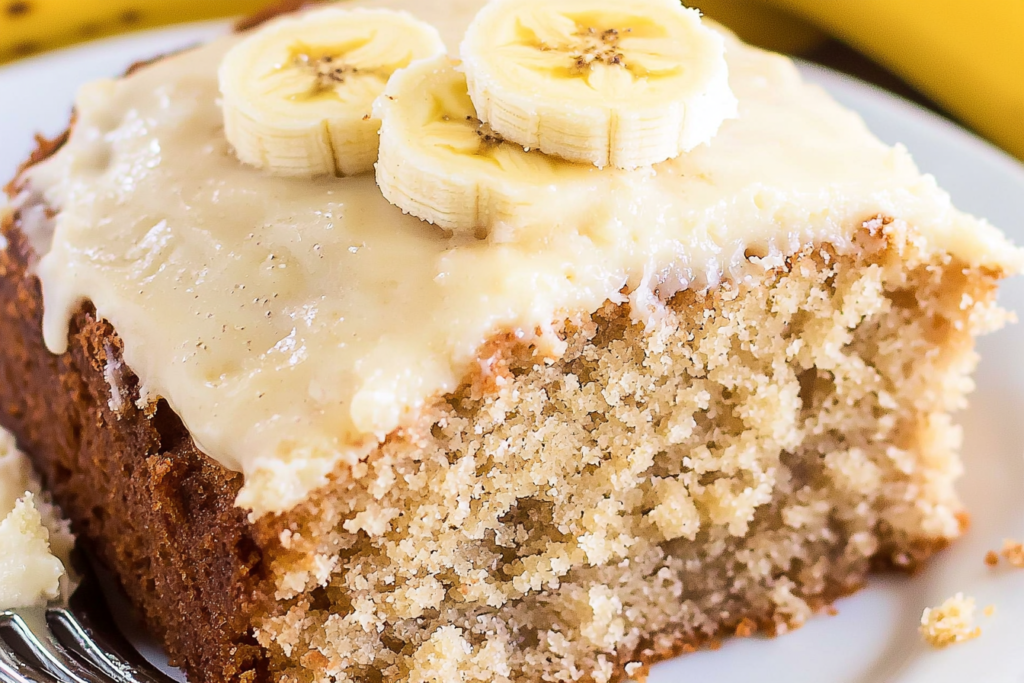 Banana Cake Recipes with ripe bananas and frosting