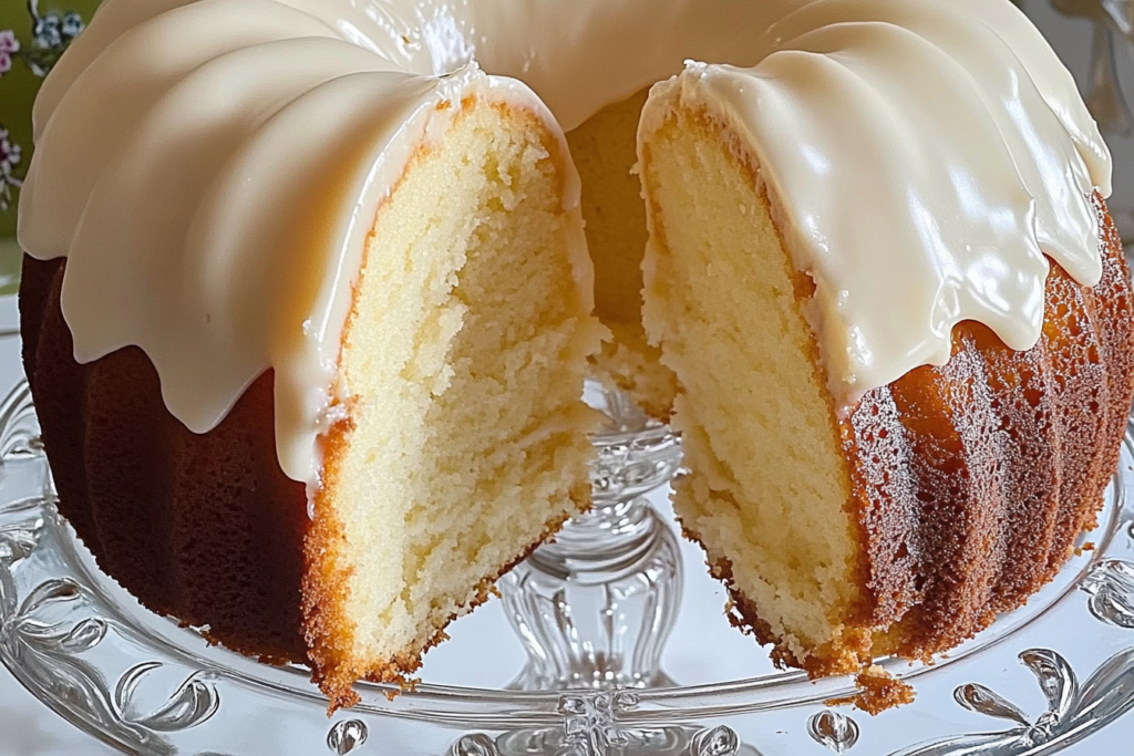 Buttery Slap Ya Momma Pound Cake fresh from oven