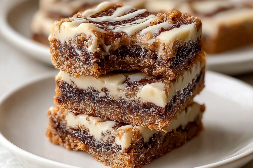 Easy Cinnamon Roll Bliss Bars recipe with buttery texture and sweet glaze