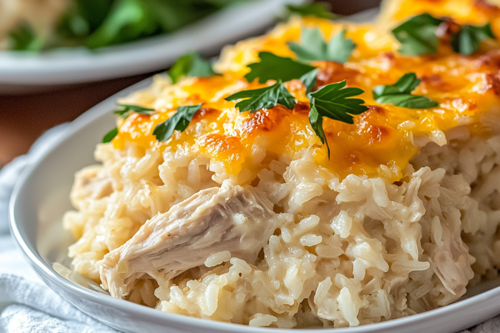 Homemade Angel Chicken Rice Casserole dinner