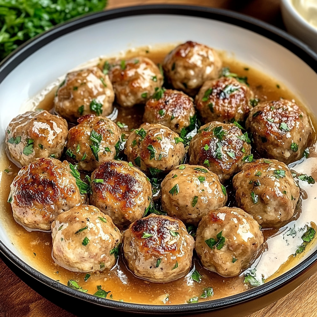 easy Swedish meatballs recipe close up